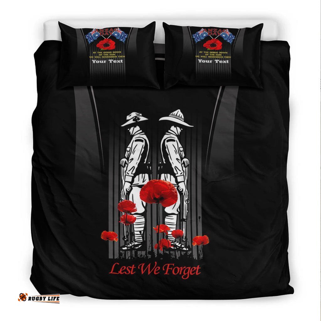 VibeHoodie Bedding Set - Custom Anzac Remembrance Day Lest We Forget Bedding Set