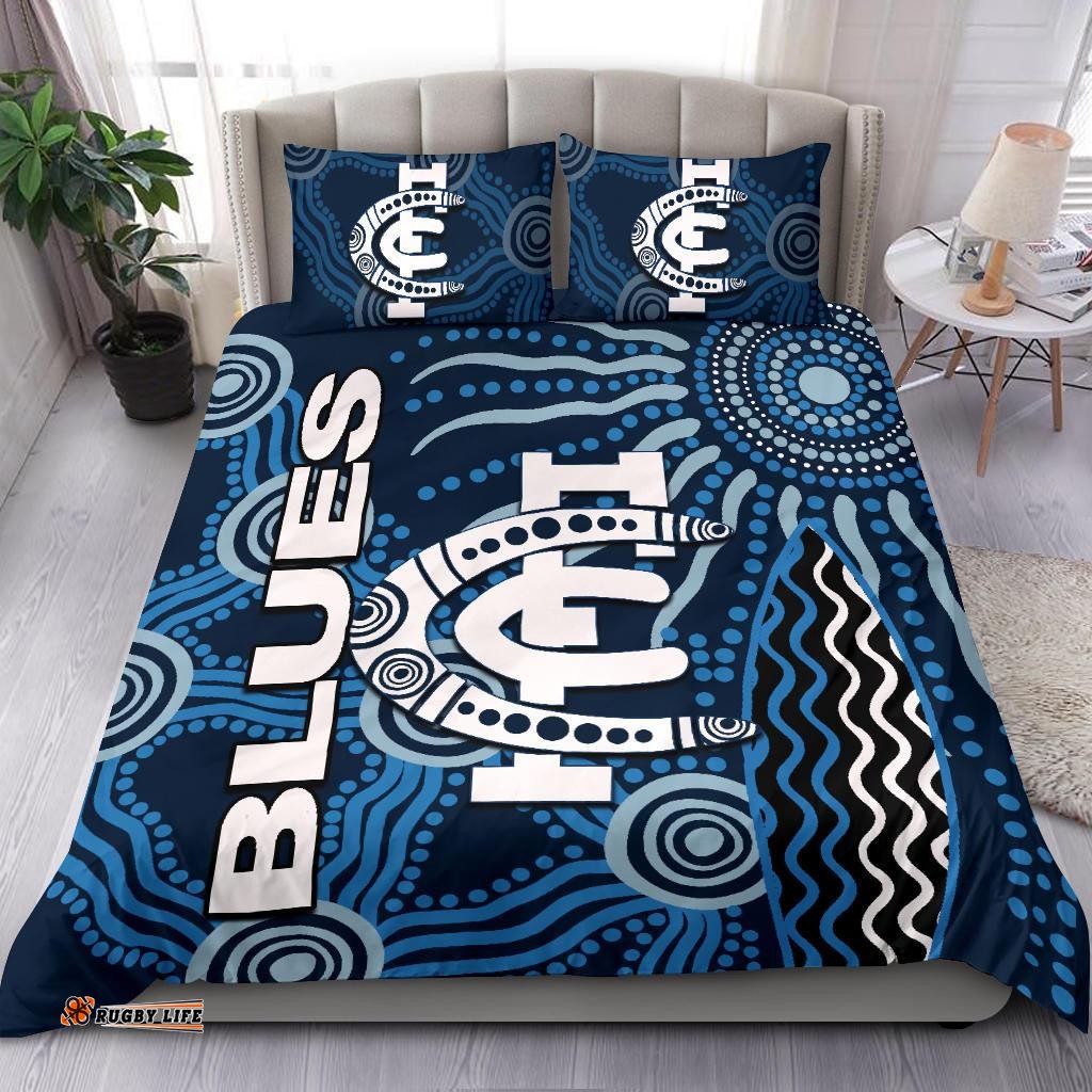 Carlton Blues Bedding Set Aboriginal