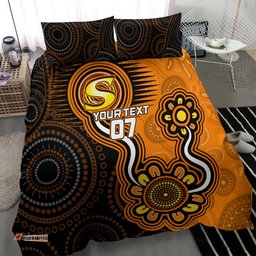 Custom Scorchers Cricket Indigenous Bedding Set Champions Fire Up
