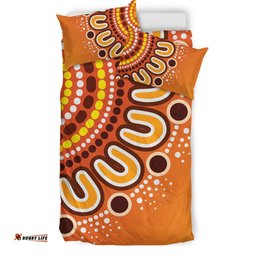 Australia Aboriginal Inspired Bedding Set - Aboriginal Connection Concept Artwork 10