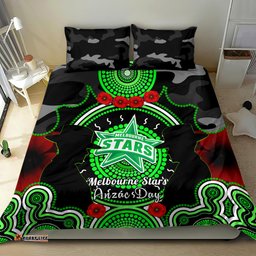Melbourne Stars ANZAC 2024 Bedding Set Lest We Forget Poppy Mix Camouflage