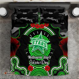Melbourne Stars ANZAC 2024 Bedding Set Lest We Forget Poppy Mix Camouflage