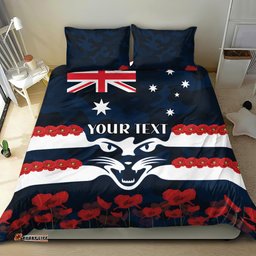 Custom Cats Football Bedding Set ANZAC Lest We Forget