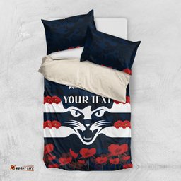 Custom Cats Football Bedding Set ANZAC Lest We Forget