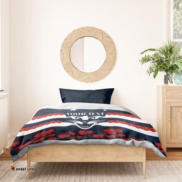Custom Cats Football Bedding Set ANZAC Lest We Forget
