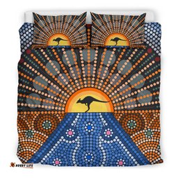 Aboriginal Bedding Sets, Kangaroo Sun Dot Painting