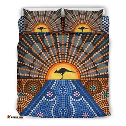 Aboriginal Bedding Sets, Kangaroo Sun Dot Painting