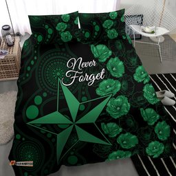 Stars Cricket Never Forget Custom Bedding Set ANZAC Day with Poppy Aboriginal