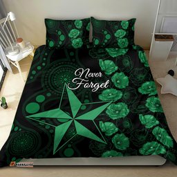 Stars Cricket Never Forget Custom Bedding Set ANZAC Day with Poppy Aboriginal
