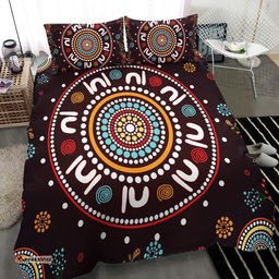 Aboriginal Bedding Set - Meeting Place Aboriginal Art Painting