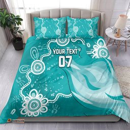 Custom Brisbane Cricket Indigenous Bedding Set Feel The Heat