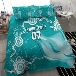 Custom Brisbane Cricket Indigenous Bedding Set Feel The Heat