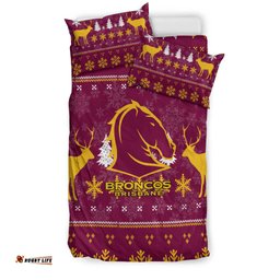 Brisbane Broncos Bedding Set - Christmas Ugly -