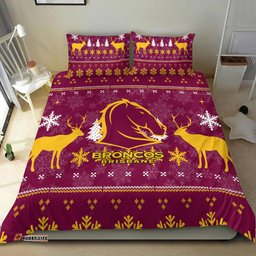 Brisbane Broncos Bedding Set - Christmas Ugly -