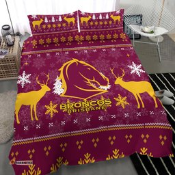 Brisbane Broncos Bedding Set - Christmas Ugly -