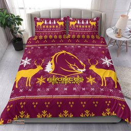 Brisbane Broncos Bedding Set - Christmas Ugly -