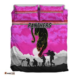 Penrith Panthers ANZAC 2022 Bedding Set Simple Style Pink
