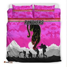 Penrith Panthers ANZAC 2022 Bedding Set Simple Style Pink