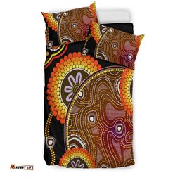 Aboriginal Bedding Set Sun Rise Indigenous Vibes