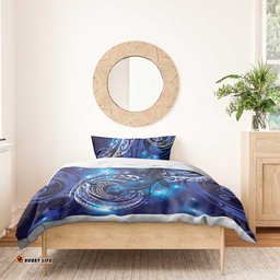 North Island Kokako and South Island Kokako Bedding Set New Zealand Native Bird with Galaxy Vibe