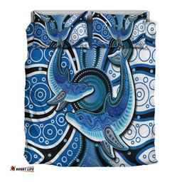 Aboriginal Dolphins Bedding Set Blue Sea