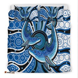 Aboriginal Dolphins Bedding Set Blue Sea