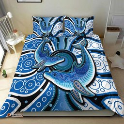 Aboriginal Dolphins Bedding Set Blue Sea