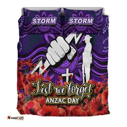 Storm Bedding Set Anzac Day Poppy Flowers With Aboriginal