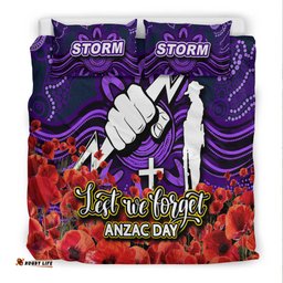 Storm Bedding Set Anzac Day Poppy Flowers With Aboriginal