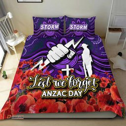 Storm Bedding Set Anzac Day Poppy Flowers With Aboriginal