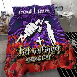 Storm Bedding Set Anzac Day Poppy Flowers With Aboriginal