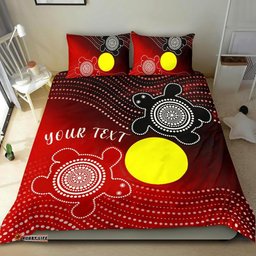 Aboriginal Bedding Set - Indigenous Circle Dot Painting Style -