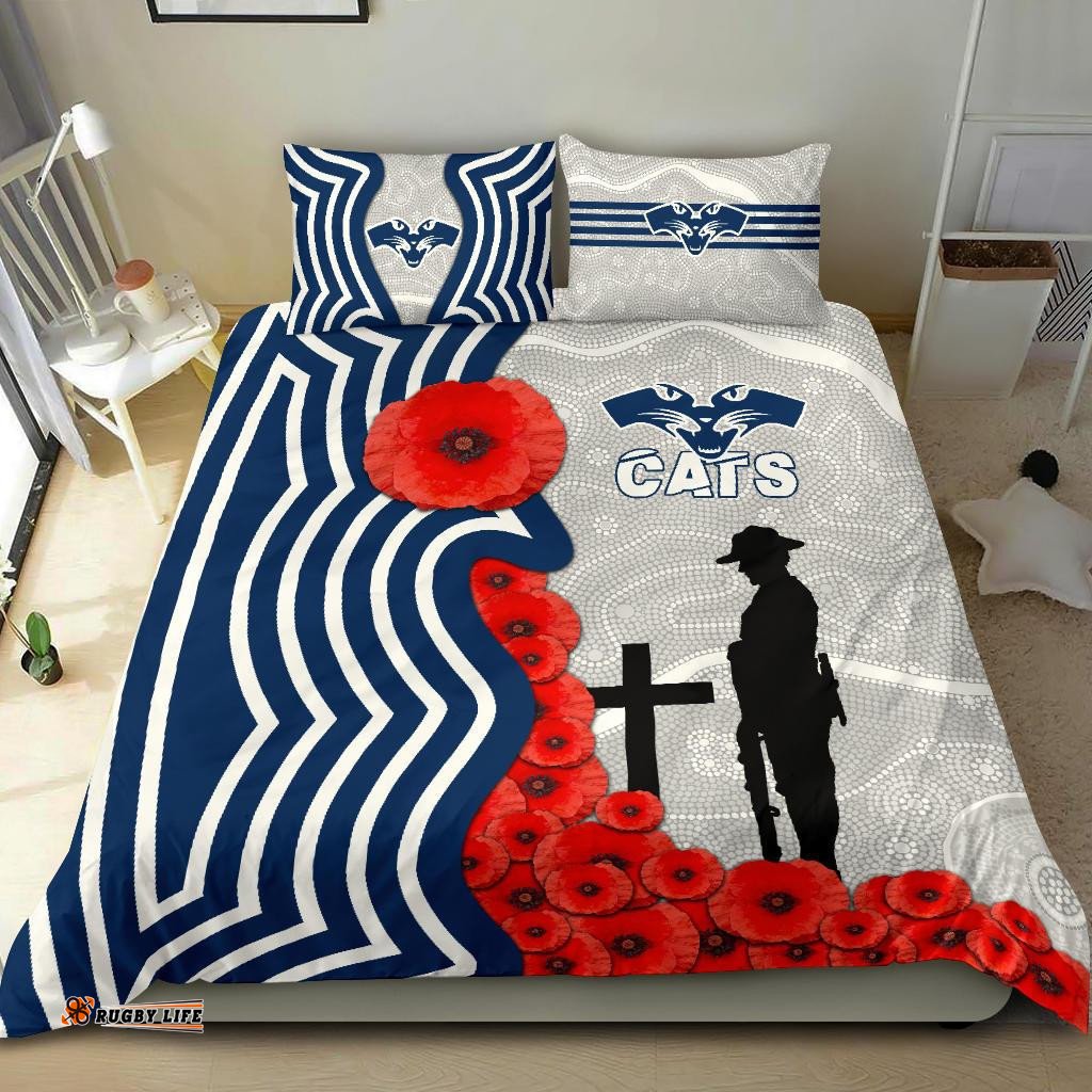 Geelong Bedding Set Cats Anzac Day Indigenous
