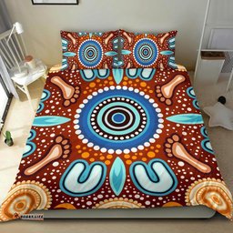 Aboriginal Bedding Set - Indigenous Circle Dot Painting Ver02