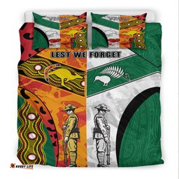 VibeHoodie Bedding Set - Anzac Day Australia - New Zealand Mix Bedding Set