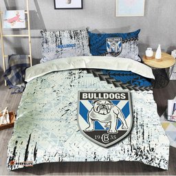 Canterbury-Bankstown Bulldogs Bedding Set Grunge Polynesian Tattoo - NRL
