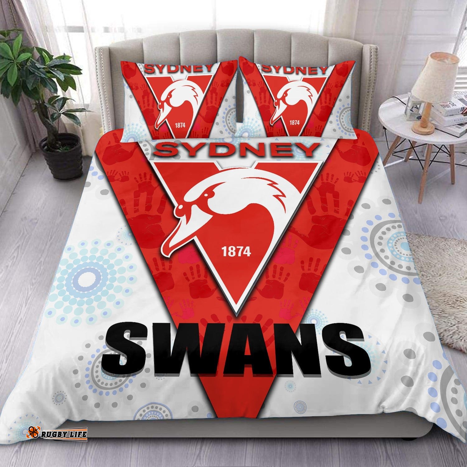 Sydney Swans Mix Aboriginal Bedding Set LT20