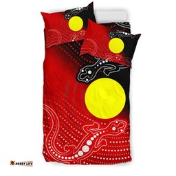 Aboriginal Bedding Set - Two Indigenous Lizard