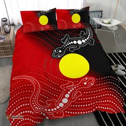 Aboriginal Bedding Set - Two Indigenous Lizard