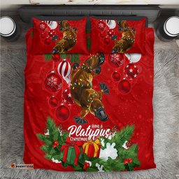 Platypus Lover Bedding Set Australia Merry Christmas Aboriginal