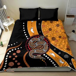 Aboriginal Snake Pattern Dot Art Bedding Set TS04