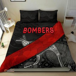 Essendon Bedding Set Indigenous Bombers - Black
