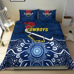 North Queensland Cowboys ANZAC 2022 Bedding Set Indigenous Vibes Blue