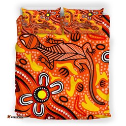 Australia Indigenous Bedding Set - Aussie Lizard Indigenous Art