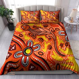 Australia Indigenous Bedding Set - Aussie Lizard Indigenous Art