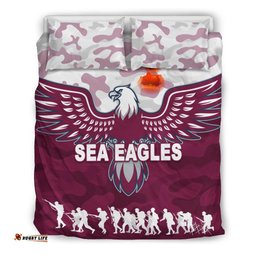 Manly Warringah Bedding Set Sea Eagles Anzac Day Camouflage Vibes