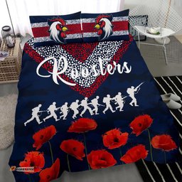 Roosters Anzac Day Bedding Set Rugby