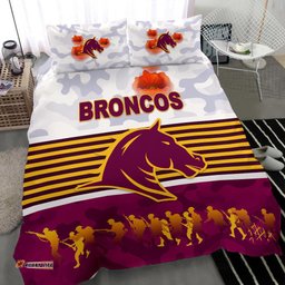 Brisbane Broncos Bedding Set Anzac Day Simple Style - White