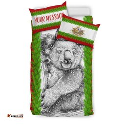 Custom Australia Christmas Bedding Set - Merry Christmas Koala