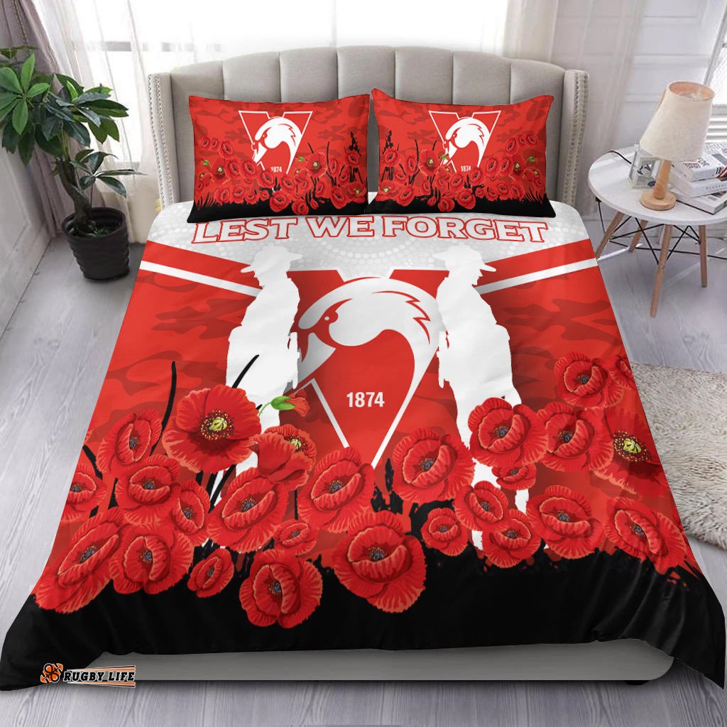 Sydney Swans Anzac Day Indigenous Art Bedding Set -